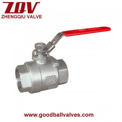 Stainless steel 2PC thread ball valve with hand operated,joysticks,2way valve