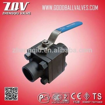 Reduce bore 3pc 6000 wog ball valve for petroleum